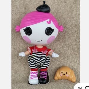 Lalaloopsy Littles Sister Sherri Charades (mime)Doll. Pink, Black& White. No Dog